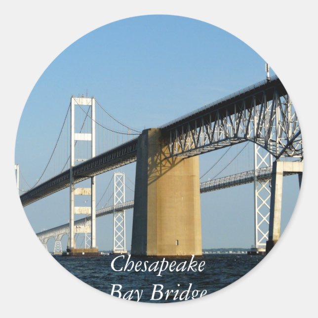 Adesivo Redondo Ponte Chesapeake Bay - STICKER (Frente)