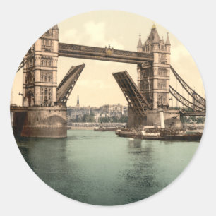 Adesivo Redondo Ponte da torre mim, Londres, Inglaterra
