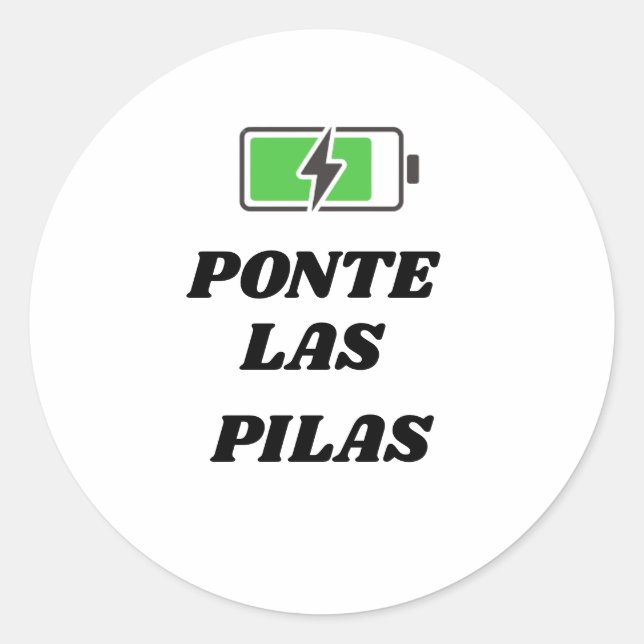 ADESIVO REDONDO PONTE LAS PILAS STICKERS (Frente)