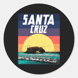 Adesivo Redondo Ponte Sunset Papais noeis Cruz Beach Cali
