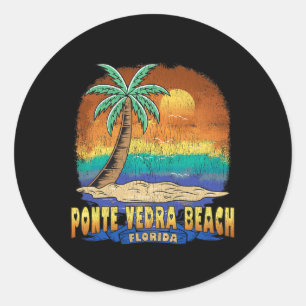 Adesivo Redondo Ponte Vedra Beach Flórida Vintage - Alma em Descan