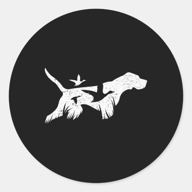 Adesivo Redondo Ponteiro Alemão Curto - Gsp Cães Caçadores (Frente)
