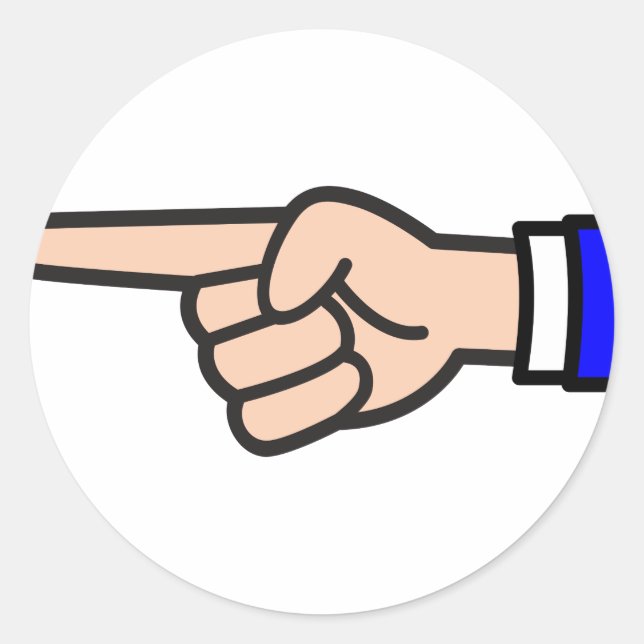Adesivo Redondo Ponteiro de dedo (Frente)