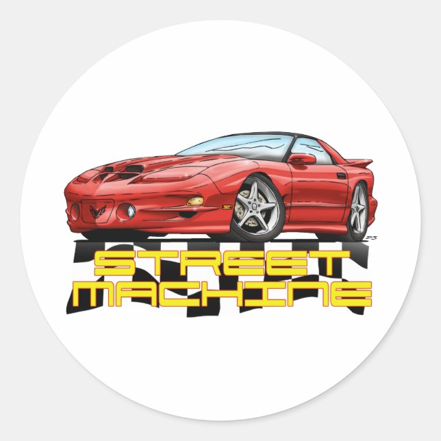 Adesivo Redondo Pontiac 4º Gen Trans Am (Frente)