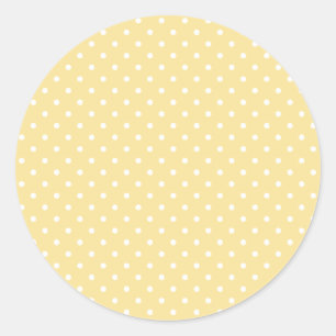 Adesivo Redondo Pontinho Clássico Branco - Amarelo Canário