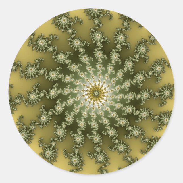 Adesivo Redondo Ponto central - Fractal (Frente)