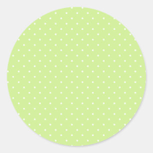 Adesivo Redondo Ponto de Bolinha Branco Micro - Verde Primavera