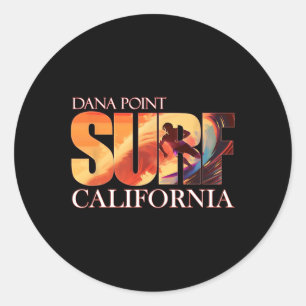 Adesivo Redondo Ponto de Dana Califórnia Praia Surf Para Homens Mu