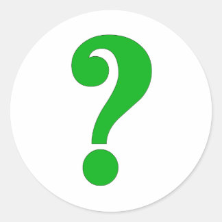 Adesivo Redondo Ponto de interrogação