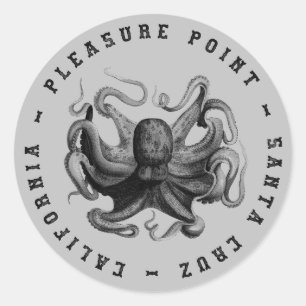 Adesivo Redondo Ponto de prazer, Papais noeis Cruz Octopus