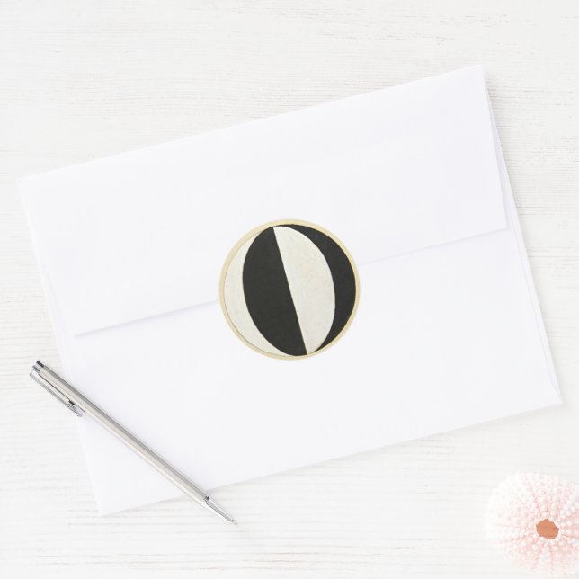 Adesivo Redondo Ponto de vista atual de Mahatmas por Hilma af Klin (Envelope)