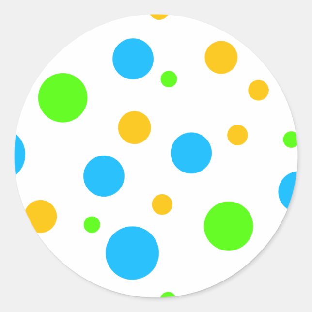 Adesivo Redondo Pontos brilhantes (Frente)