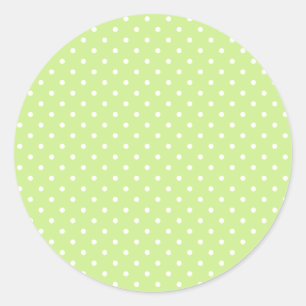 Adesivo Redondo Pontos Clássicos Branco - Verde Primavera