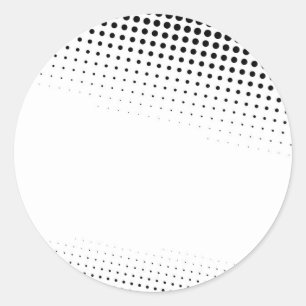 Adesivo Redondo Pontos de intervalo mínimo preto e branco Texture