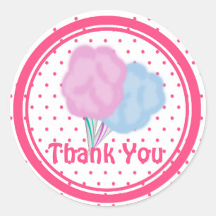 Adesivo Redondo Pontos do algodão doce