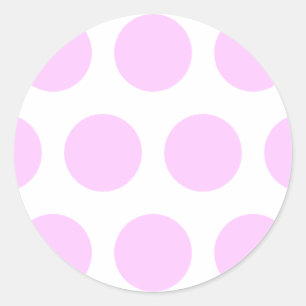 Adesivo Redondo Pontos Polka Rosa