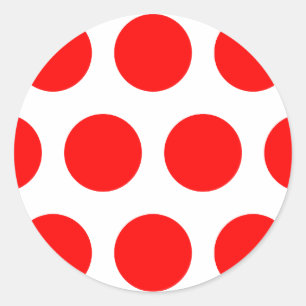 Adesivo Redondo Pontos vermelhos grandes