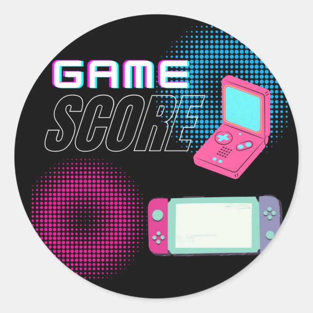 Adesivo Redondo pontuação do jogo (Frente)