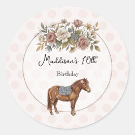 Adesivo Redondo Pony