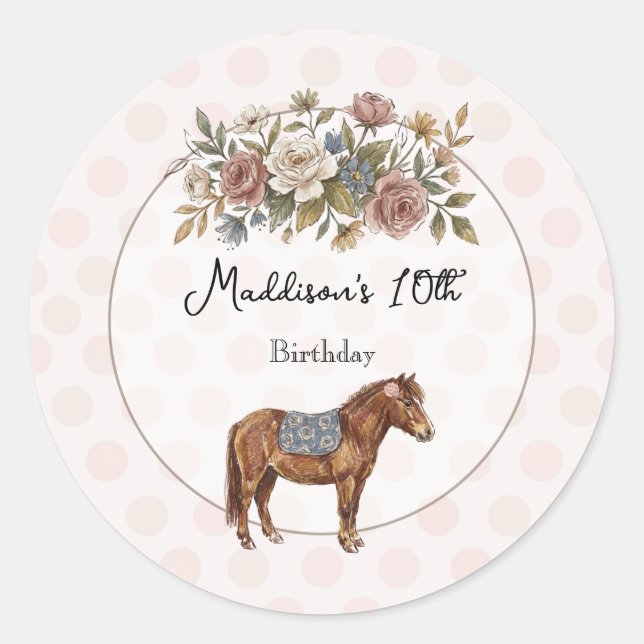 Adesivo Redondo Pony (Frente)