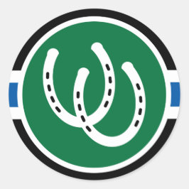 Adesivo Redondo Pony Pride Flag