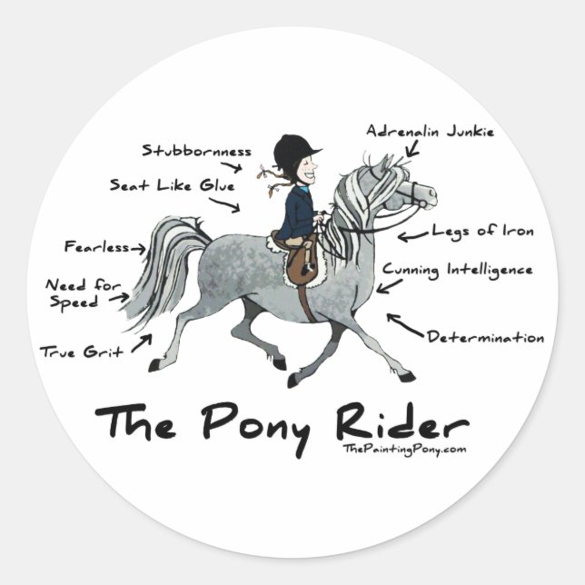 Adesivo Redondo Pony Rider (Frente)