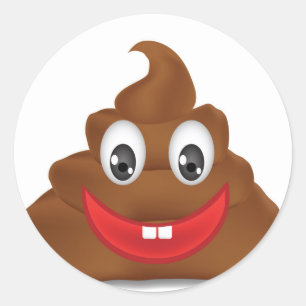 Adesivo Redondo poo emojis