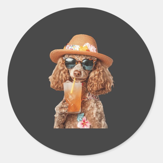 Adesivo Redondo Poodle (Frente)