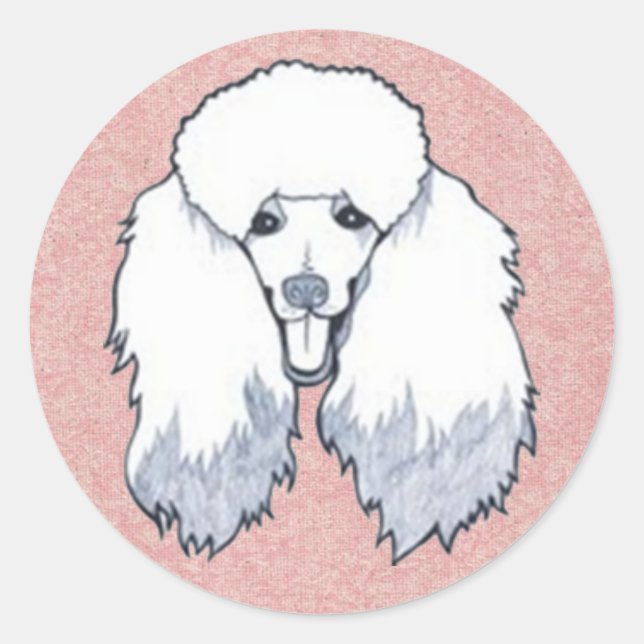 Adesivo Redondo poodle (Frente)