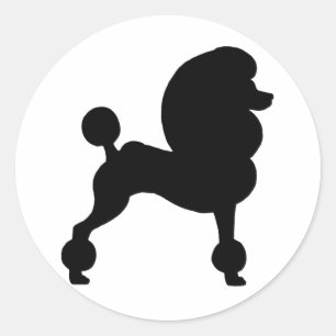 Adesivo Redondo Poodle Padrão Recortado