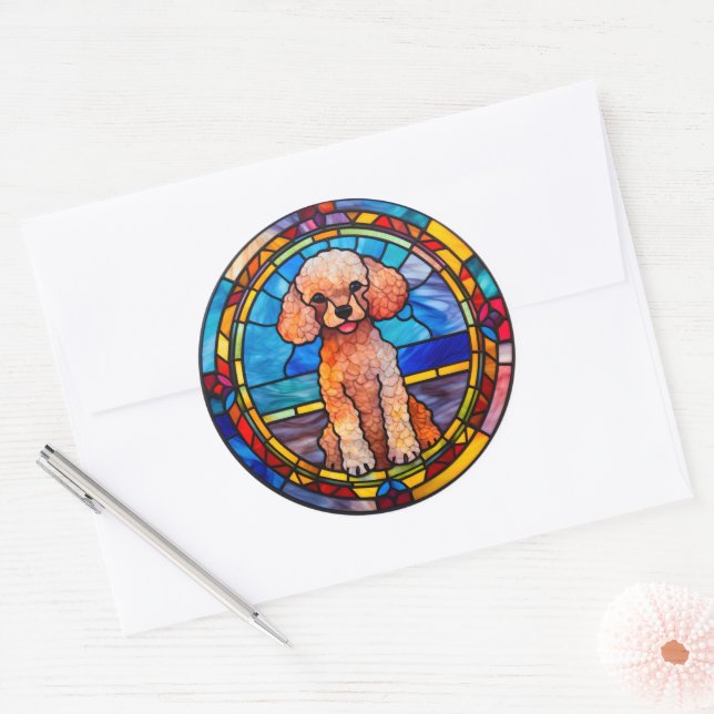 Adesivo Redondo Poodle Sticker Pack (Envelope)