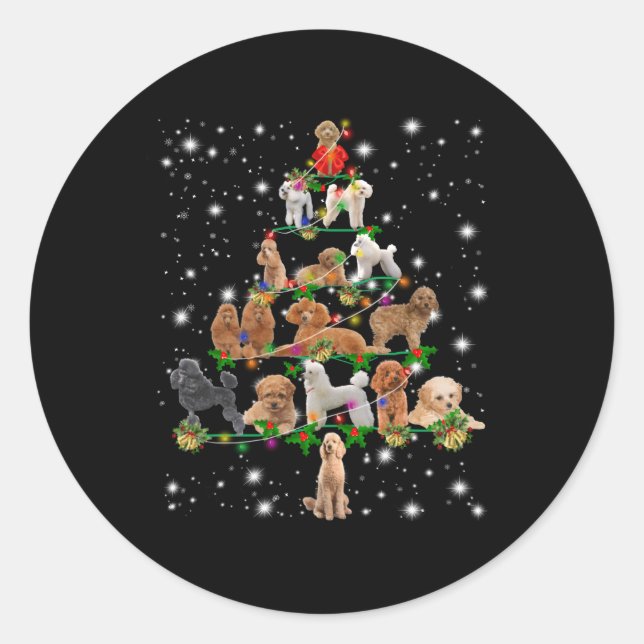 Adesivo Redondo Poodle Tree Decor Ornat (Frente)