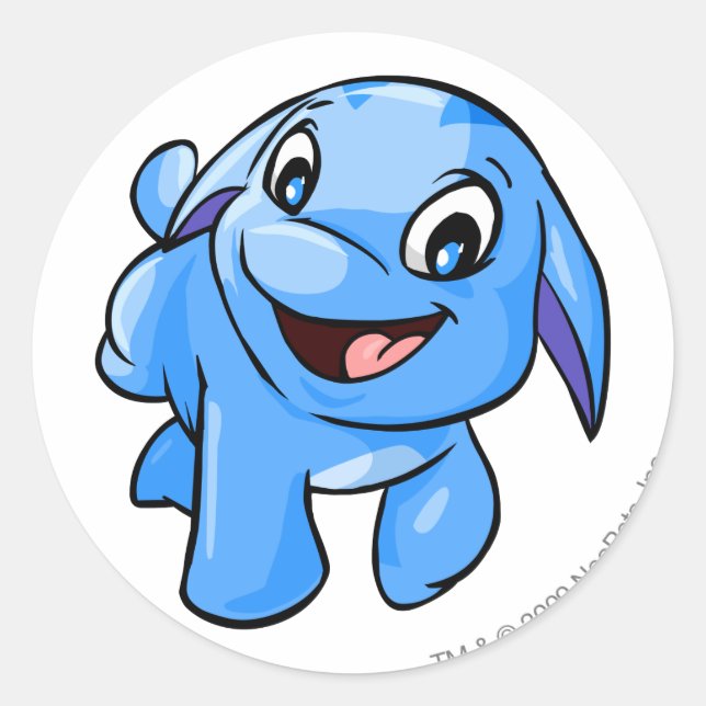 Adesivo Redondo Poogle Blue (Frente)