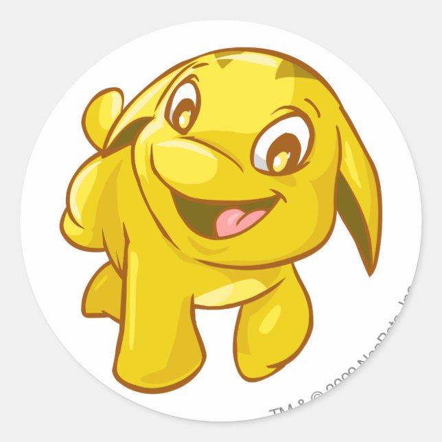 Adesivo Redondo Poogle Dourado (Frente)