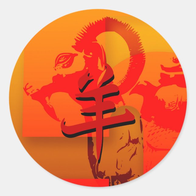 Adesivo Redondo Pop 2015 Ram Ovino - Stickers (Frente)