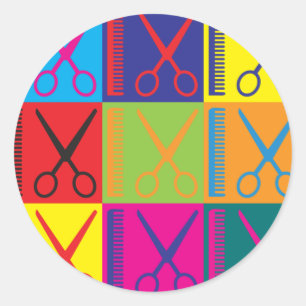 Adesivo Redondo Pop art da cosmetologia