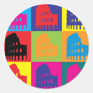 Adesivo Redondo Pop Art latino