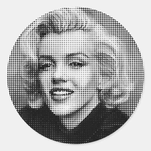 Adesivo Redondo Pop Art Marilyn (Frente)