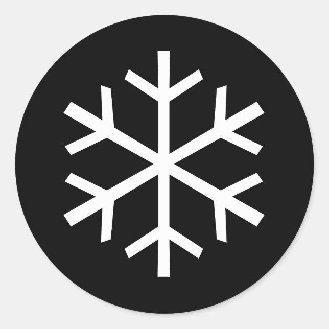 Adesivo Redondo Pop Art Snowflakes (Frente)