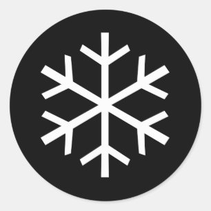 Adesivo Redondo Pop Art Snowflakes