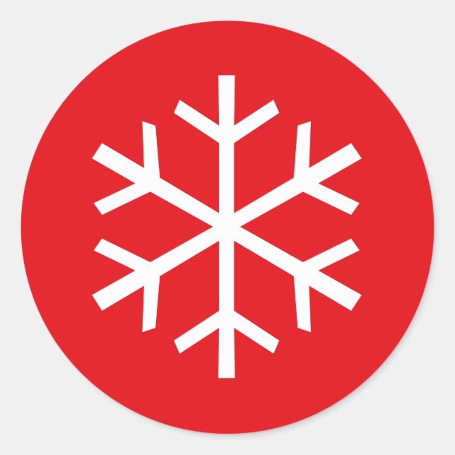 Adesivo Redondo Pop Art Snowflakes (Frente)