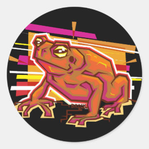 Adesivo Redondo Pop Art Toad