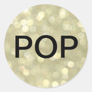 Adesivo Redondo POP Champagne Bbles Sticker