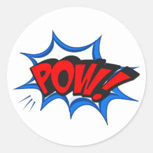 Adesivo Redondo Pop de Arte de Comic