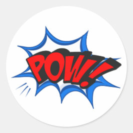 Adesivo Redondo Pop de arte em quadrinhos retrô