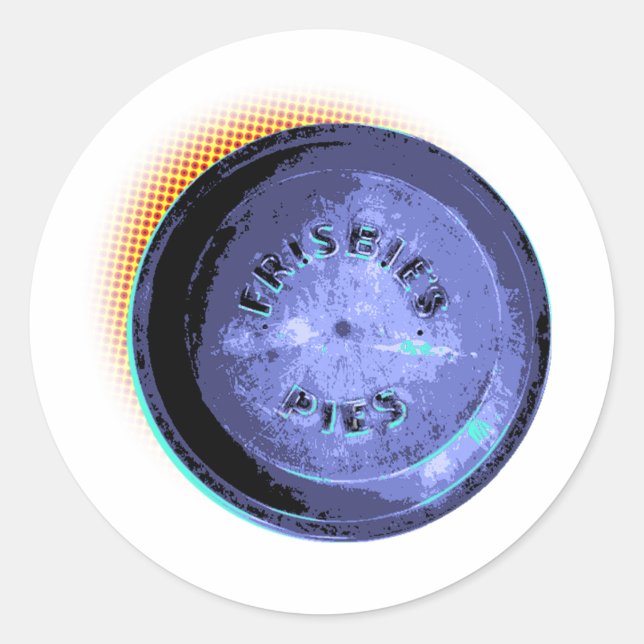 Adesivo Redondo Pop de Arte Original Frisbee Pie Tin (Frente)