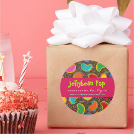 Adesivo Redondo Pop De Feijão-De-Feijão-De-Feijão-Fofo-Gafanhoto E