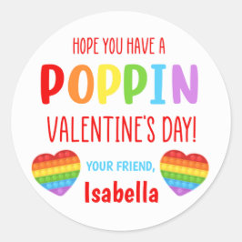 Adesivo Redondo Pop Fidget Valetine's Day Favor Stickers