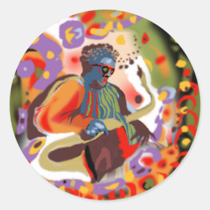 Adesivo Redondo **Pop Jazz MAn**