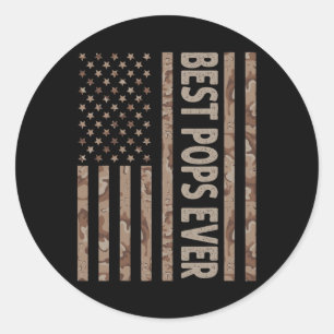 Adesivo Redondo Pop Nos Eua Bandeira Americana Engraçado Vovô Padr